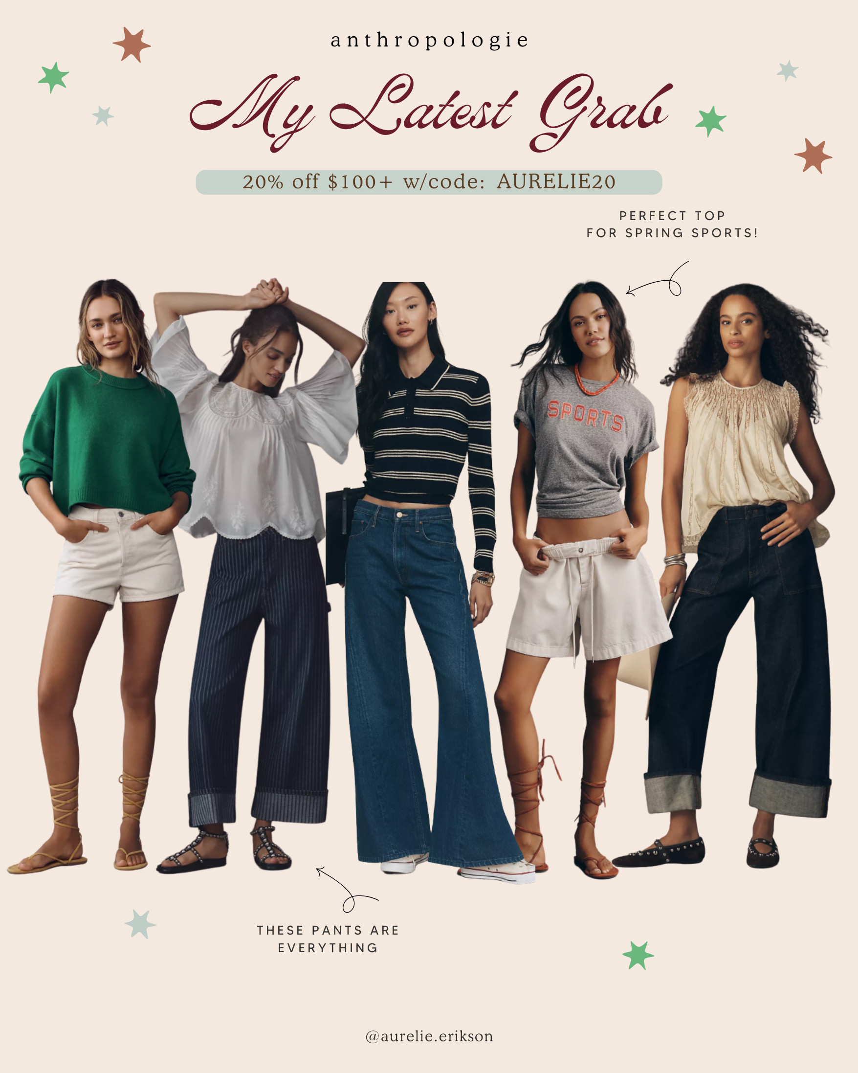 Run, don’t walk 🫶 Use code AURELIE20 to get 20% off your Anthropologie purchase over $100. Sharing the pieces I’m loving right now in my LTK! 

 #LTKSpringSale #LTKootd #LTKPetite