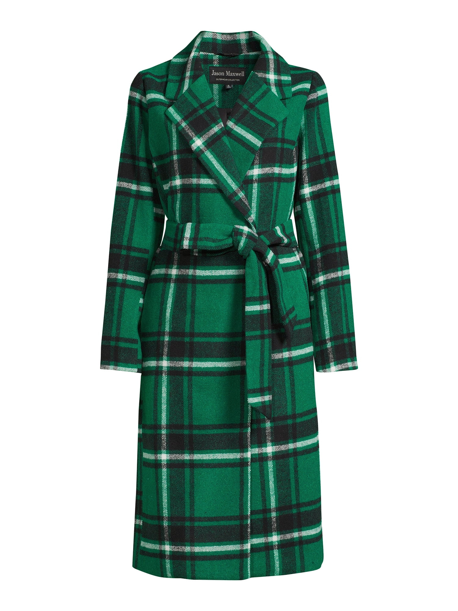 Jason Maxwell Women's Long Sleeve Relaxed Fit Plaid Fashion Jacket - Walmart.com | Walmart (US)