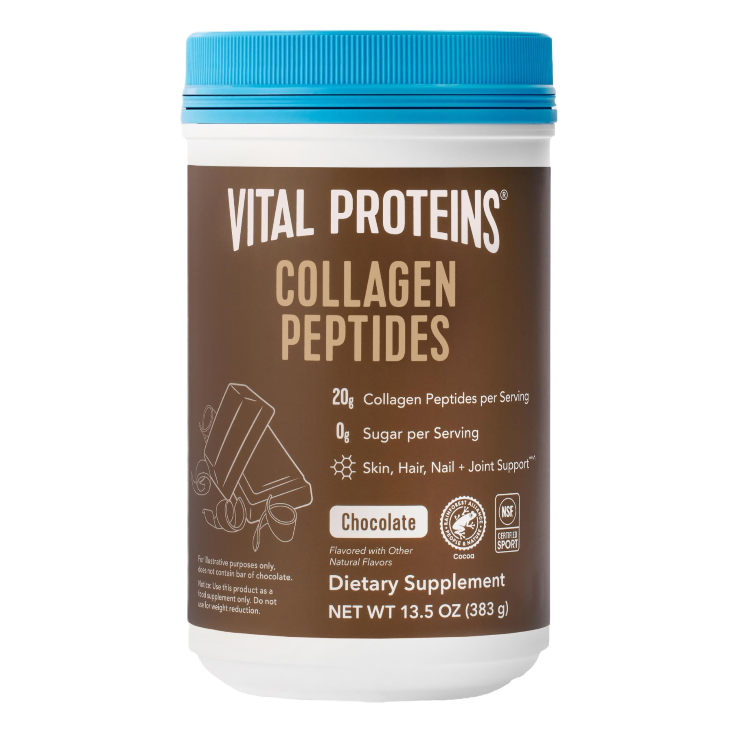 Vital Proteins Collagen Peptides Powder - Chocolate Powder for Hair, Nail, Skin, Bone & Joint Hea... | Amazon (US)