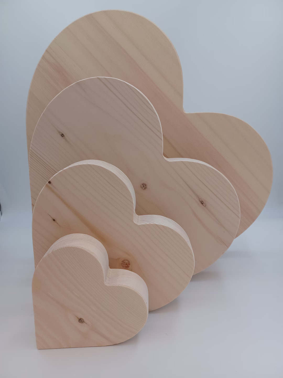 Wood Heart Cutouts - Large Unfinished Chunky Heart Blanks 8" to 12" wide | Etsy (US)
