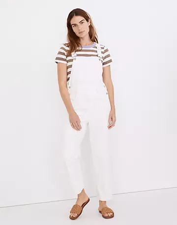 Tall Straight-Leg Overalls in Tile White | Madewell