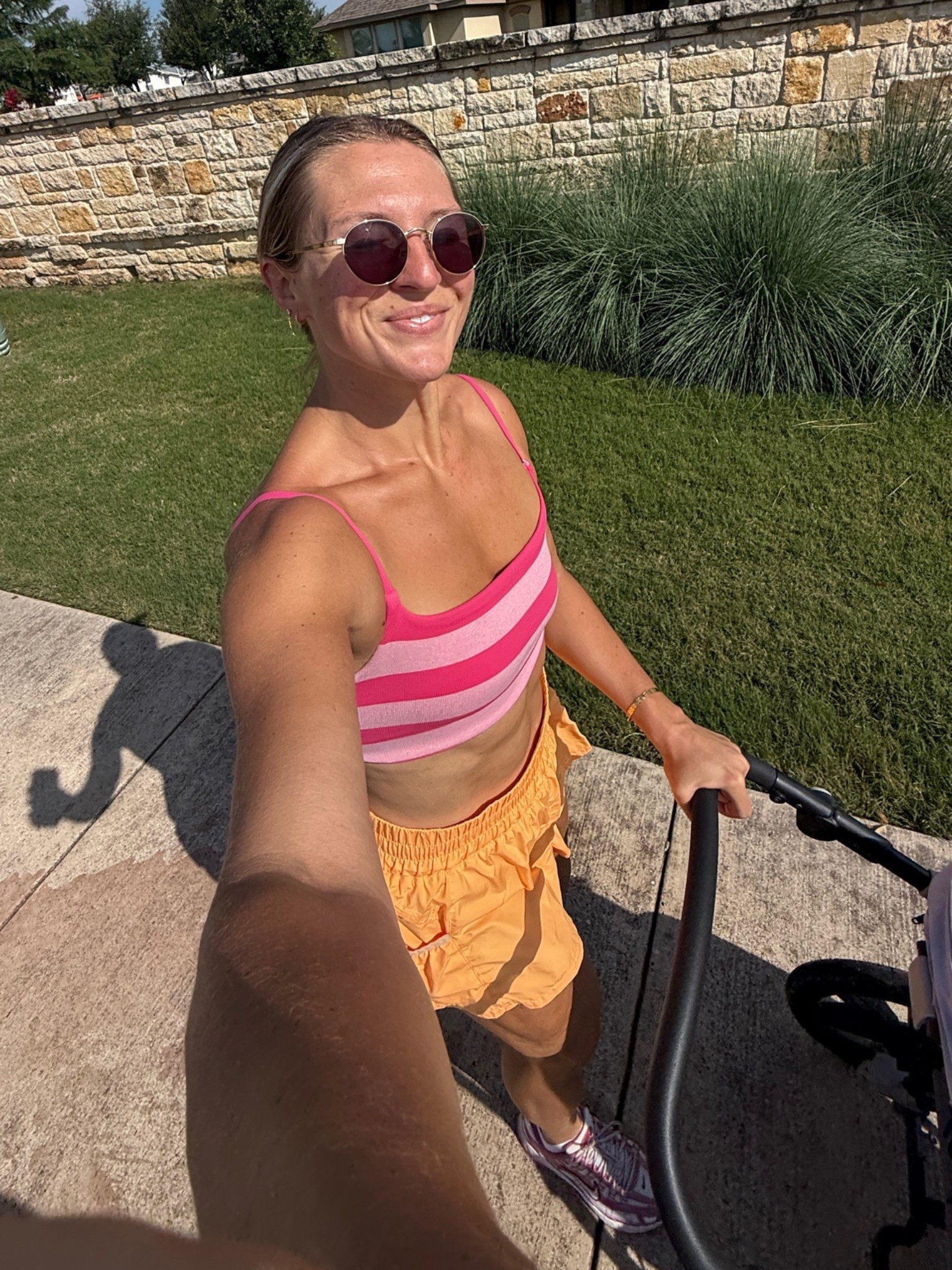 Walking outfit of the day! Wearing a L in the sports bra and a XL in the shorts but they are way too big, I would get a M or L in the shorts now. 

walking outfit, activewear, free people, fpmovement, what to wear on a walk

#LTKootd #LTKfitnessgoals #LTKActive