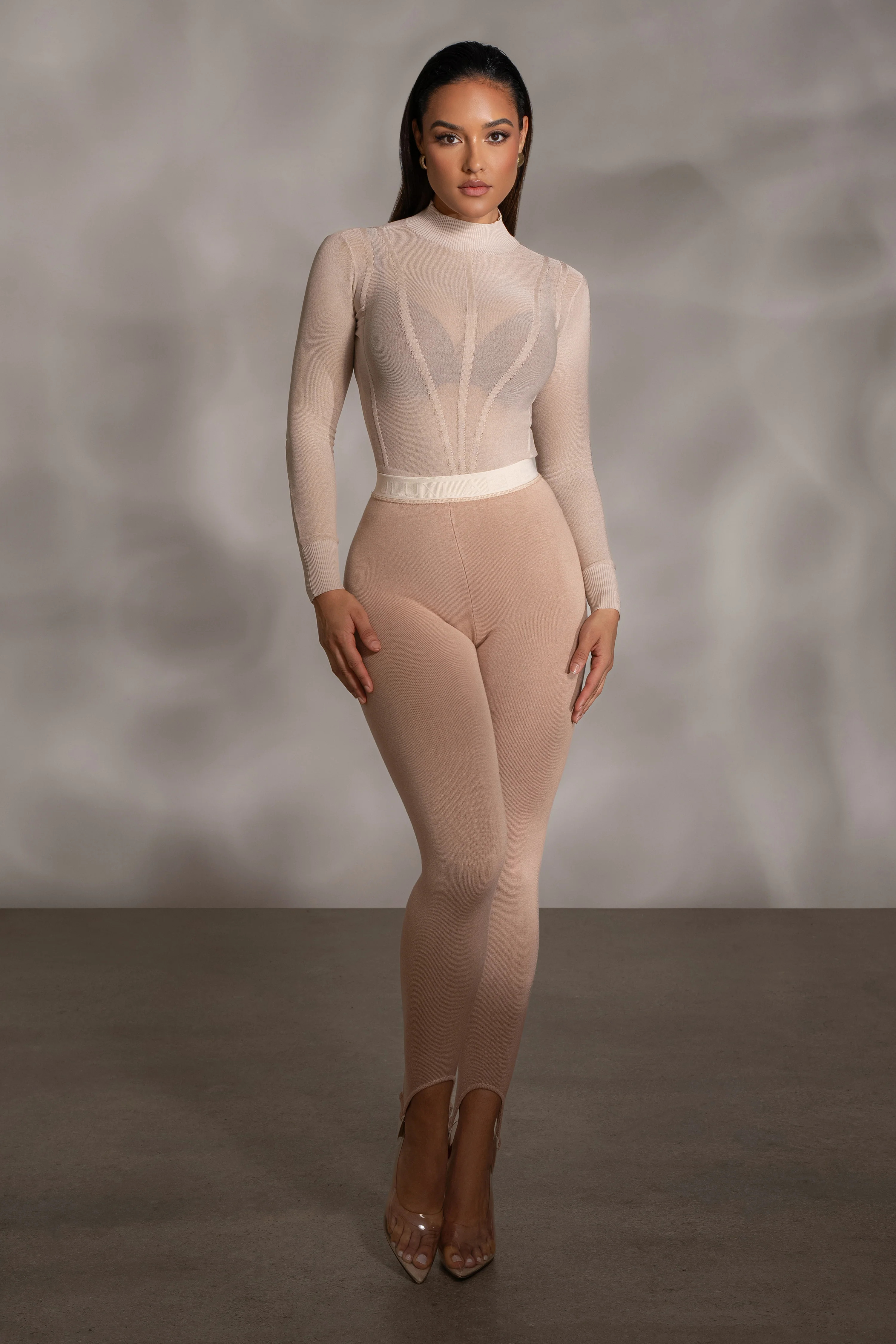 Beige Marlow Leggings | JLUXLABEL
