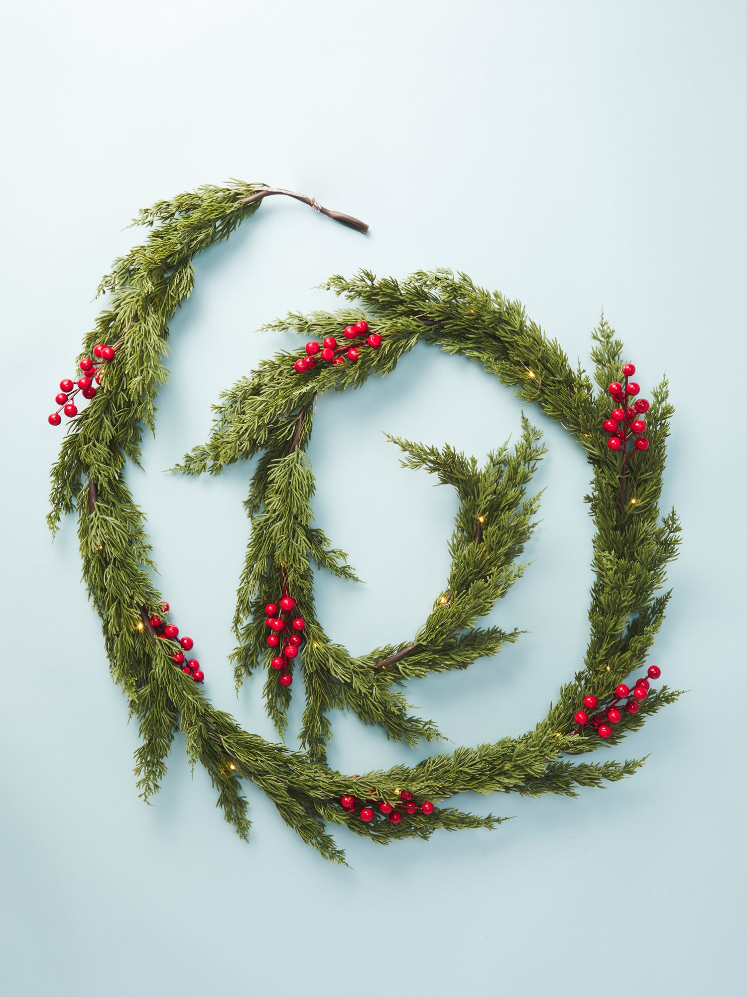 9ft Pre-lit Pine And Berry Garland | Seasonal Decor | HomeGoods | HomeGoods