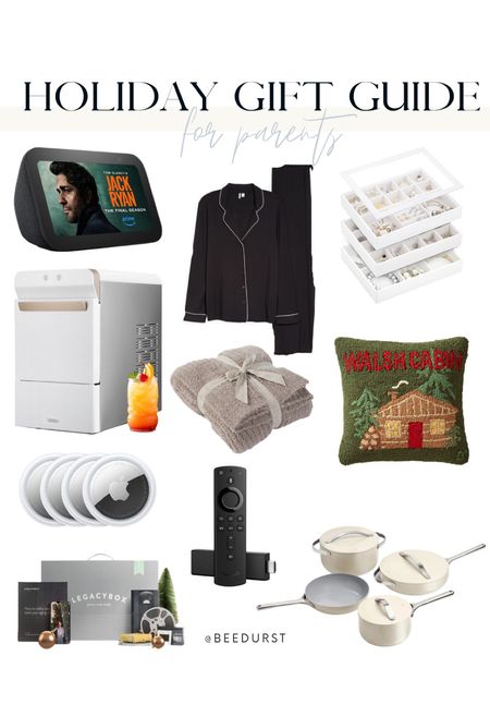 Perfect gift guide for your parents! 

Holiday gifting, gift ideas, pillows, pottery barn, mark and graham, pans, kitchen essentials, fire stick, AirTags, legacy box, echo show, nugget ice maker, jewelry box, pajamas, gifts for mom, gifts for dad, Christmas gifts, amazon finds 

#LTKGiftGuide #LTKHoliday #LTKhome