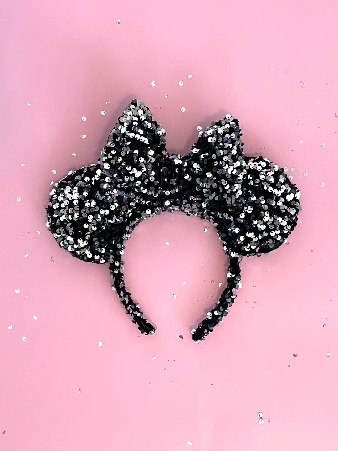 All Black Sparkle Ears - Etsy | Etsy (US)