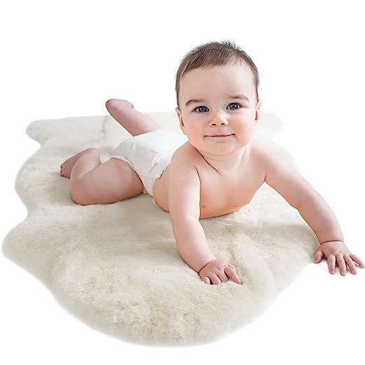 Woolino Naptime & Play Rug for Babies, 100% Natural Australian Lambskin, Hypoallergenic Sheepskin... | Amazon (US)