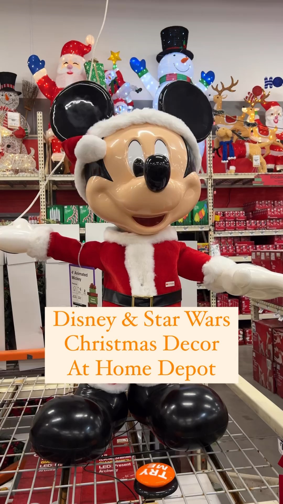Disney and Star Wars holiday decorations at Home Depot!