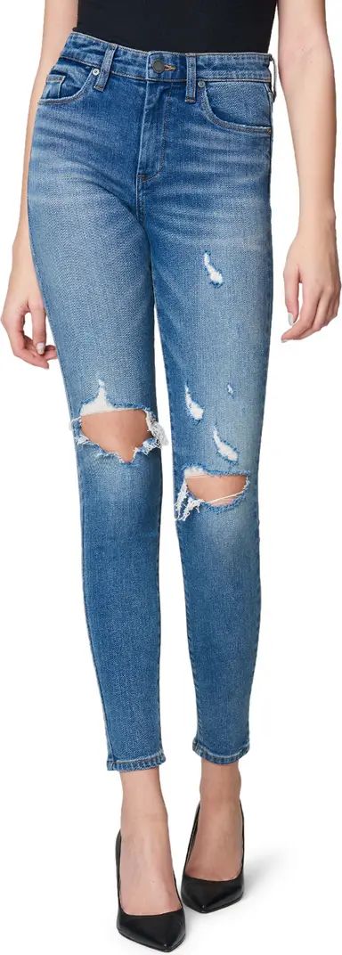 The Bond Ripped Crop Nonstretch Organic Cotton JeansBLANKNYC | Nordstrom