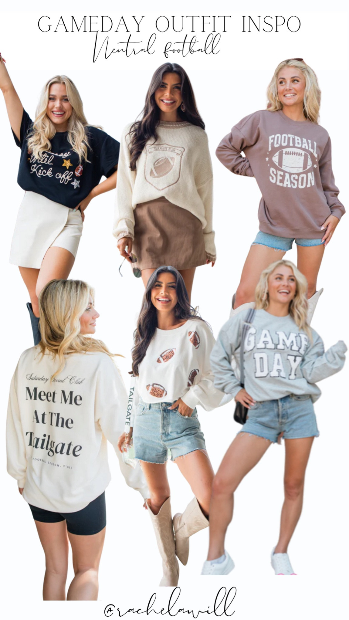 All the neutral girlies need football too! 😋🏈

These are so perfect to dress with any team colors 👏🏻

#football #footballoutfit #gameday #gamedaystyle #gamedayoutfit #footballsweatshirt #tailgate #tailgateoutfit #tailgatestyle #footballparty #gamedayparty 

#LTKSeasonal #LTKParties