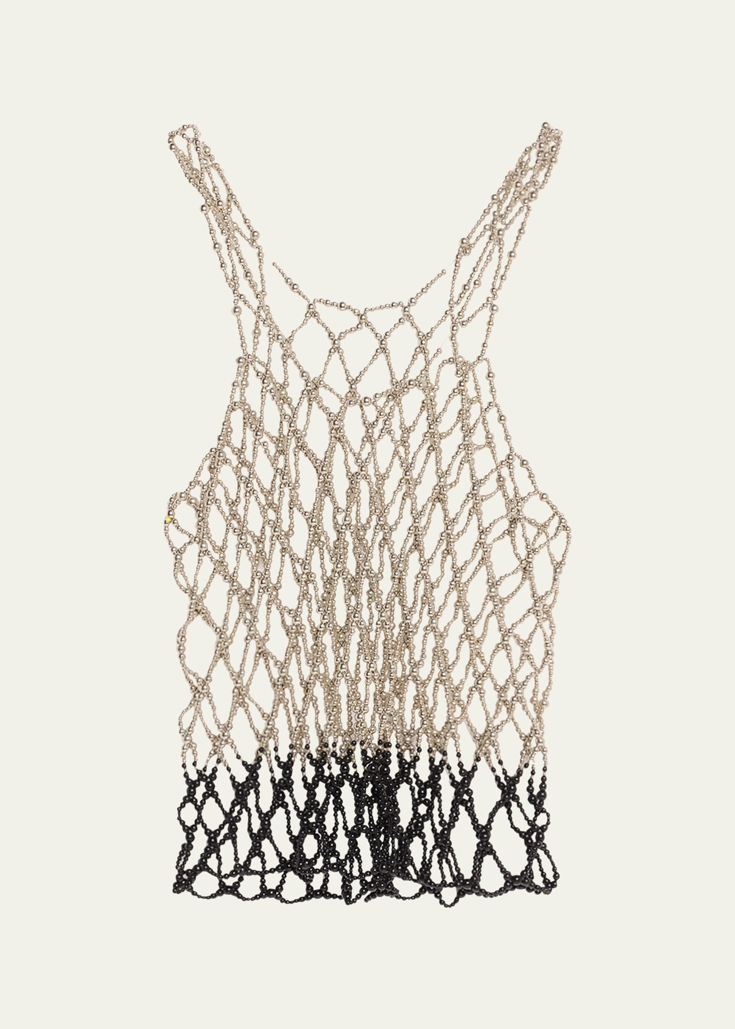 Diotima Marina Two-Tone Beaded Short Tank Top | Bergdorf Goodman