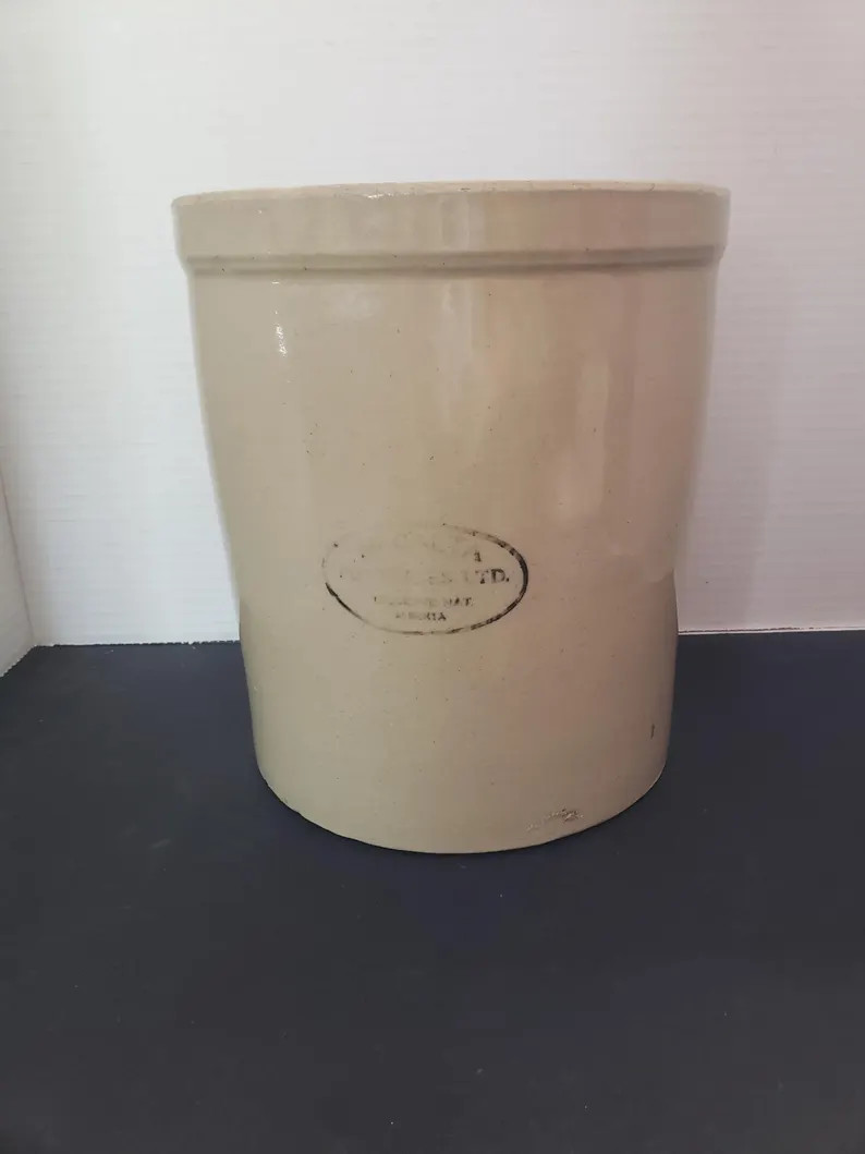 Medalta 1 Gallon Stoneware Pottery Crock, Farm House Décor - Etsy Canada | Etsy (US)