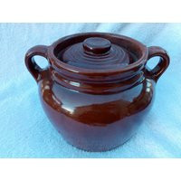 Vintage/Antique USA Salt Glaze Pottery Bean Crock | Etsy (US)