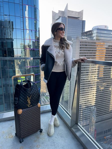 Airport Travel outfit Idea I wore to my trip to New York. Comfortable, stylish and very warm. Everything fits true to size I am wearing a size small. 

#LTKtravel #LTKstyletip #LTKSeasonal