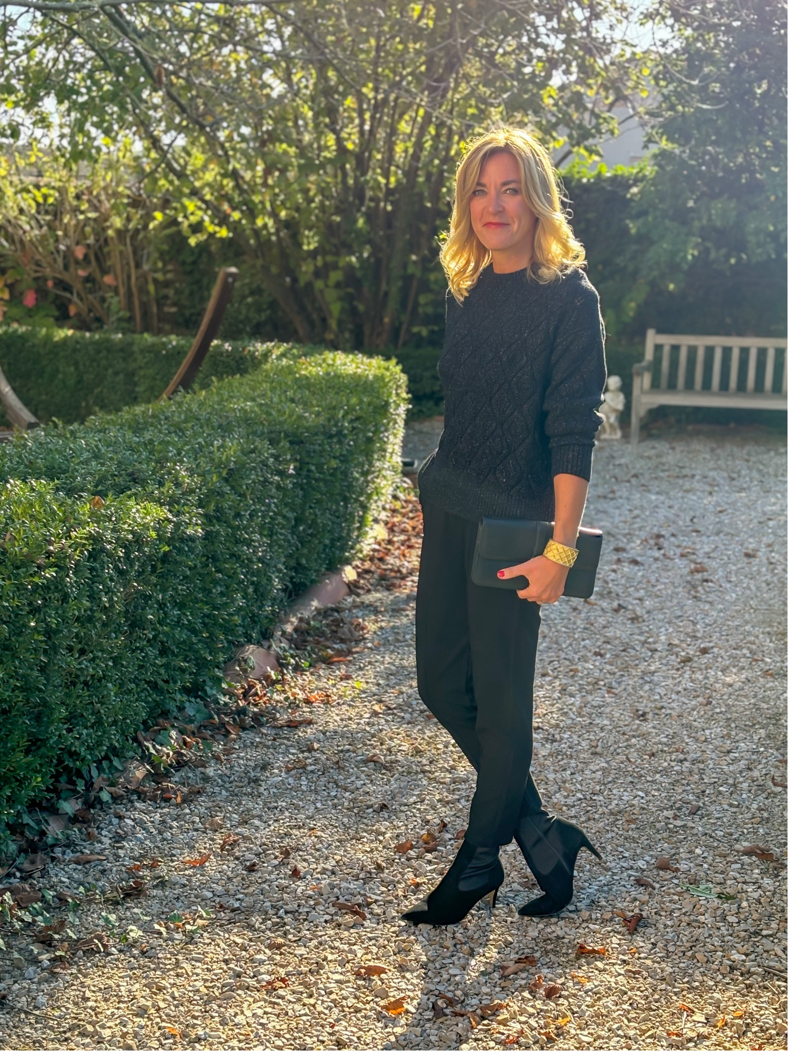 Subtle sparkle is probably the nearest you’ll find me in terms of a Christmas jumper & this beauty is perfect. Soft, cosy, easy to dress up or down & with a hint of gold thread, what’s not to love?
Plus this smart trousers with elastic waistband makes this a serious contender for Christmas Day.
.
Jumper & trousers from @Baukjen & pr gifts. I’ll post links & use code MYMIDLIFE15 for 15% off
.
#sparkle #christmasday #christmasjumper #baukjenbyme #style #fashion #mymidlifefashion 

#LTKxBoots #LTKover50style #LTKeurope