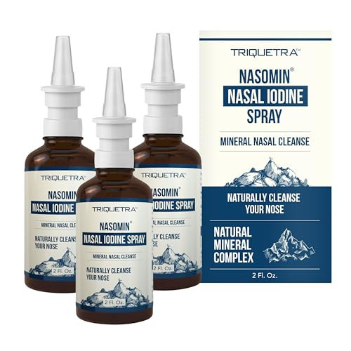 Nasomin® Iodine Nasal Spray – Cleanses & Refreshes Your Nasal Passages – Iodine & Fulvic Acid Blend – 150+ Uses Per Bottle – 100% Natural Mineral Formula – (2 oz. Bottle + Nasal Sprayer) - 3-pack | Amazon (US)