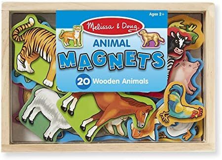 Melissa & Doug 20 Wooden Animal Magnets in a Box | Amazon (US)