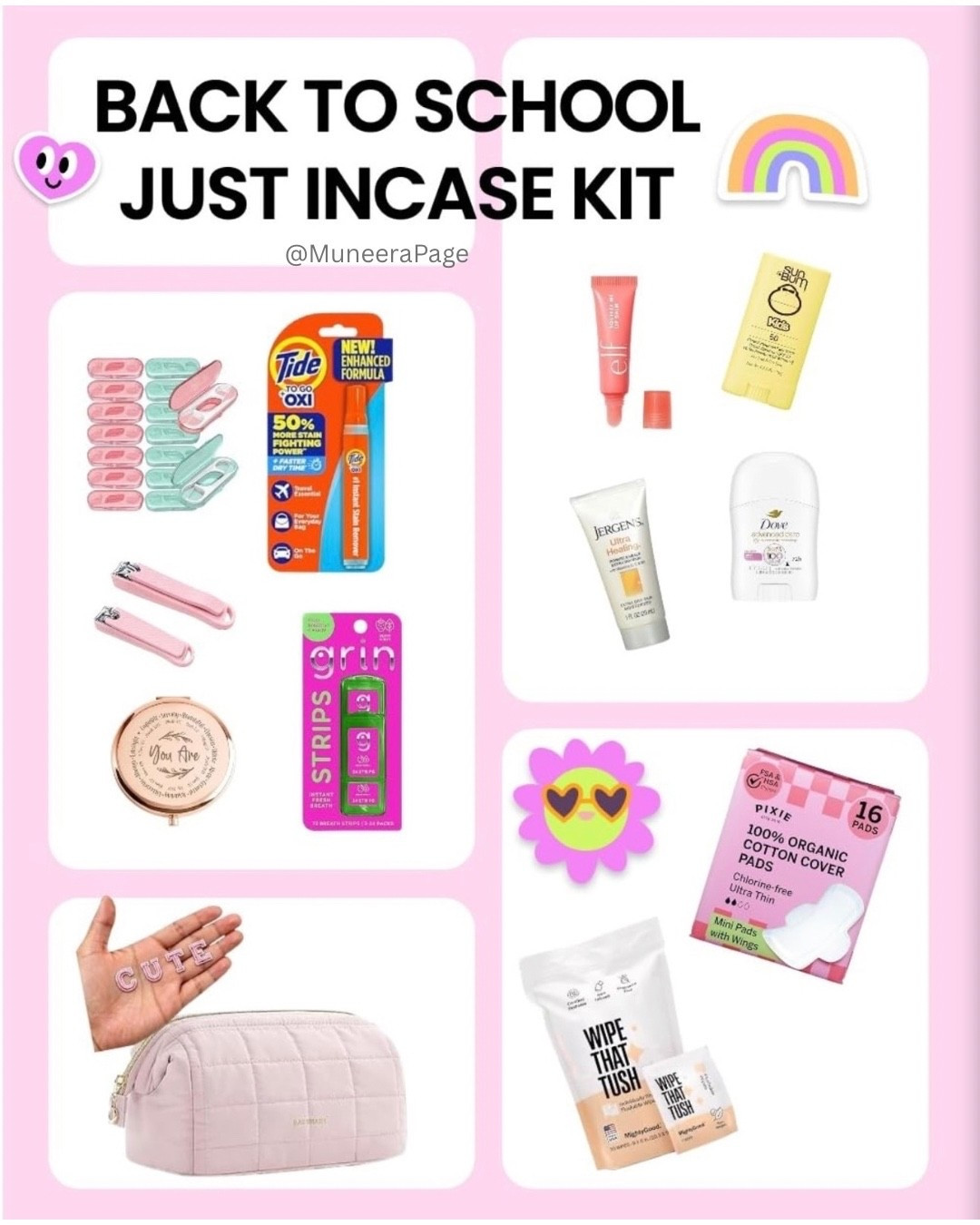 Back to School Emergency Kit simple and easy for pre-teen and teen girls 🩷 Girl Essentials