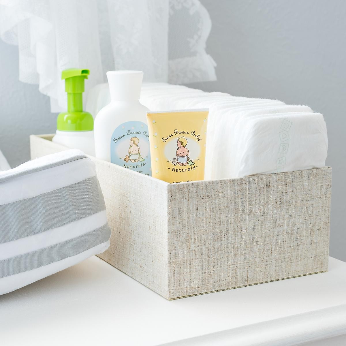 Linen Cambridge Drawer Organizers | The Container Store