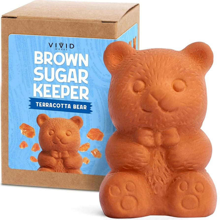 Terracotta Brown Sugar Keeper - Brown Sugar Bear to Maintain Food Moisture in Storage Container -... | Amazon (US)