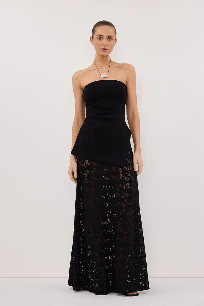 LOULA BLACK LACE SKIRT | DISSH