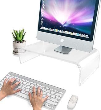 Acrylic Monitor Stand, TINOMAR Computer Monitor Riser for iMac, PC, Desktop, Laptop, TV Screen, P... | Amazon (CA)