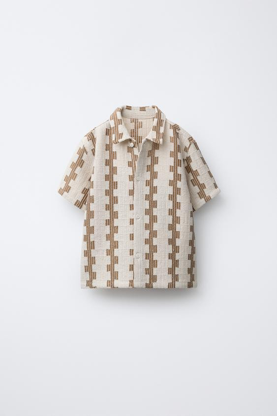 TEXTURED PRINT SHIRT | Zara US