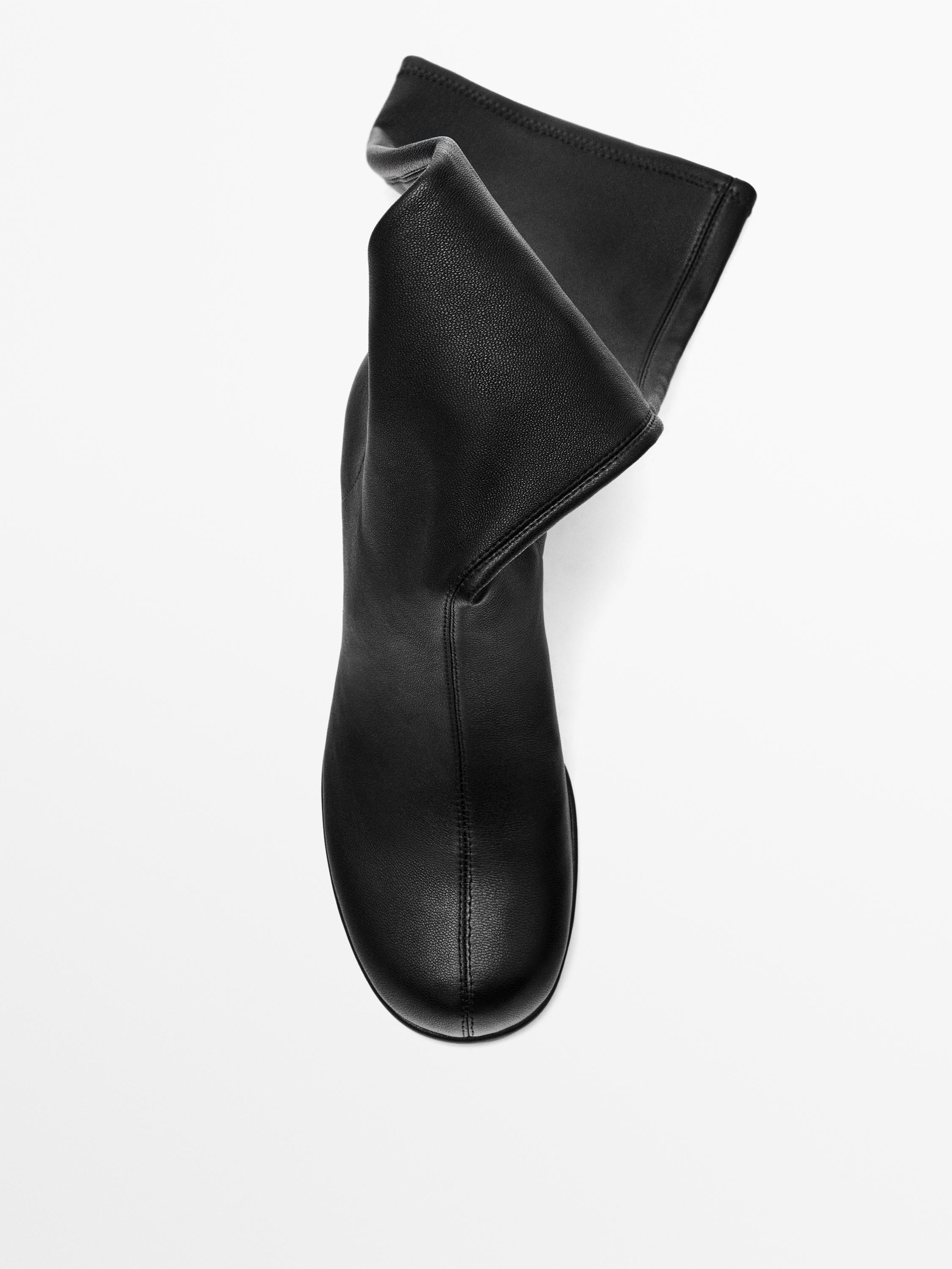 High-heel boots with rounded vamp | Massimo Dutti UK