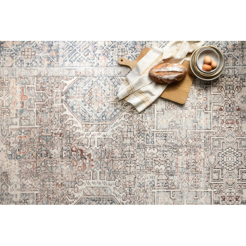 Chris Loves Julia x Loloi Jules Oriental Natural/Ocean Area Rug | Wayfair North America