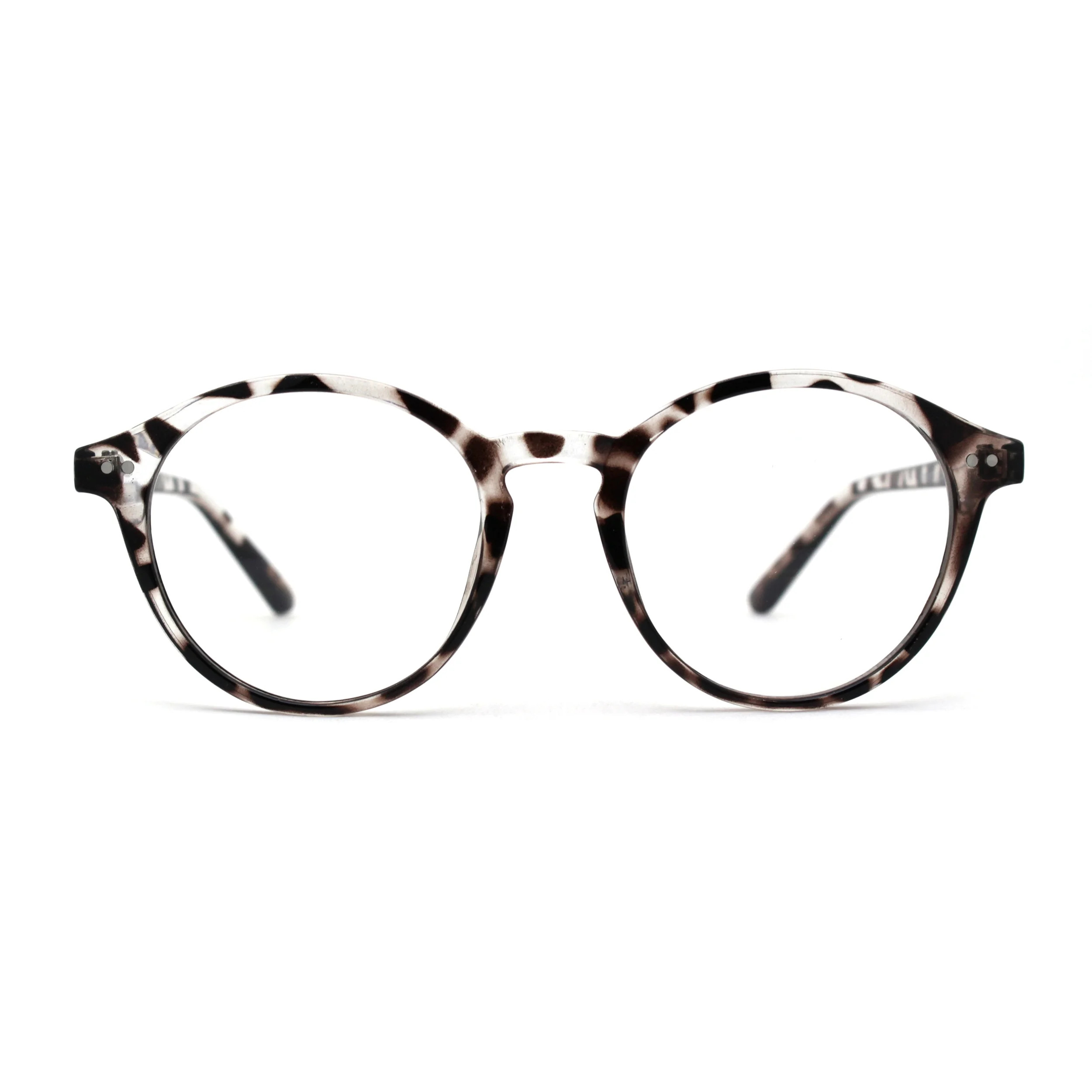 Horn Rim Keyhole Round 100% Blue Light Flitering Computer Glasses Clear Tortoise - Walmart.com | Walmart (US)