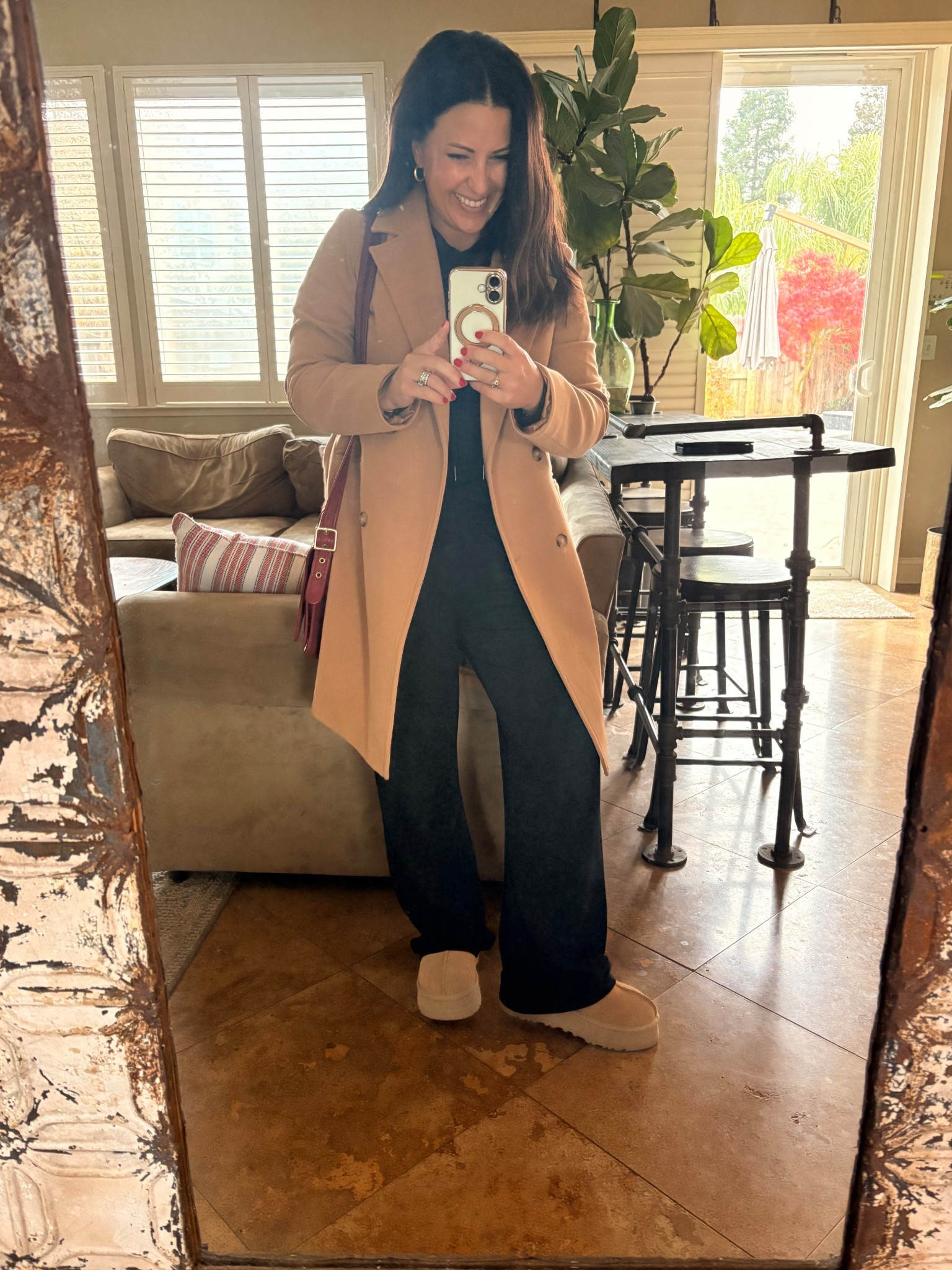 Easy two piece set paired with Ugg tasmans and a tan camel wool top coat for a cold day of basketball. 

Mom life
Winter outfit
Weekend look

#LTKSeasonal #LTKmomlife #LTKOver40