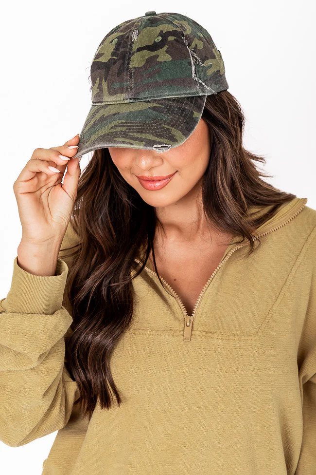 Camo Baseball Hat | Pink Lily