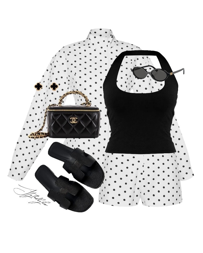 Polka dot co-ord - city break 🖤🥐

#LTKSpringSale #LTKspringtrends #LTKspring