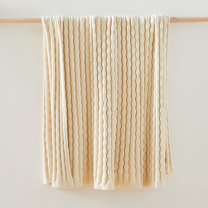 Happy Habitat Puffballs Organic Throw | West Elm (US)