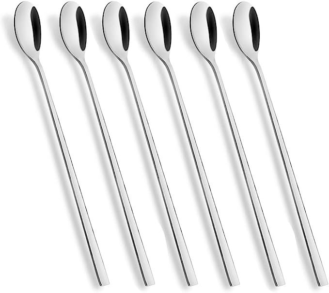 Long Handle Spoon, Coffee Stirrers, 9-inch Ice Tea Spoon, AOOSY Premium 18/10 Stainless Steel Ice... | Amazon (US)