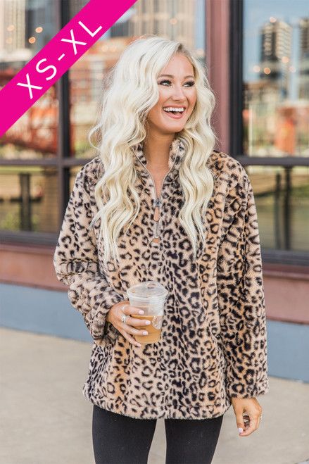 Delight My Heart Animal Print Pullover | The Pink Lily Boutique
