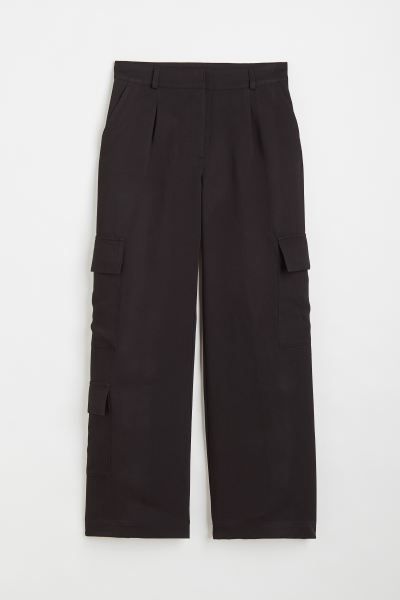 Twill Utility Pants - Black - Ladies | H&M US | H&M (US + CA)