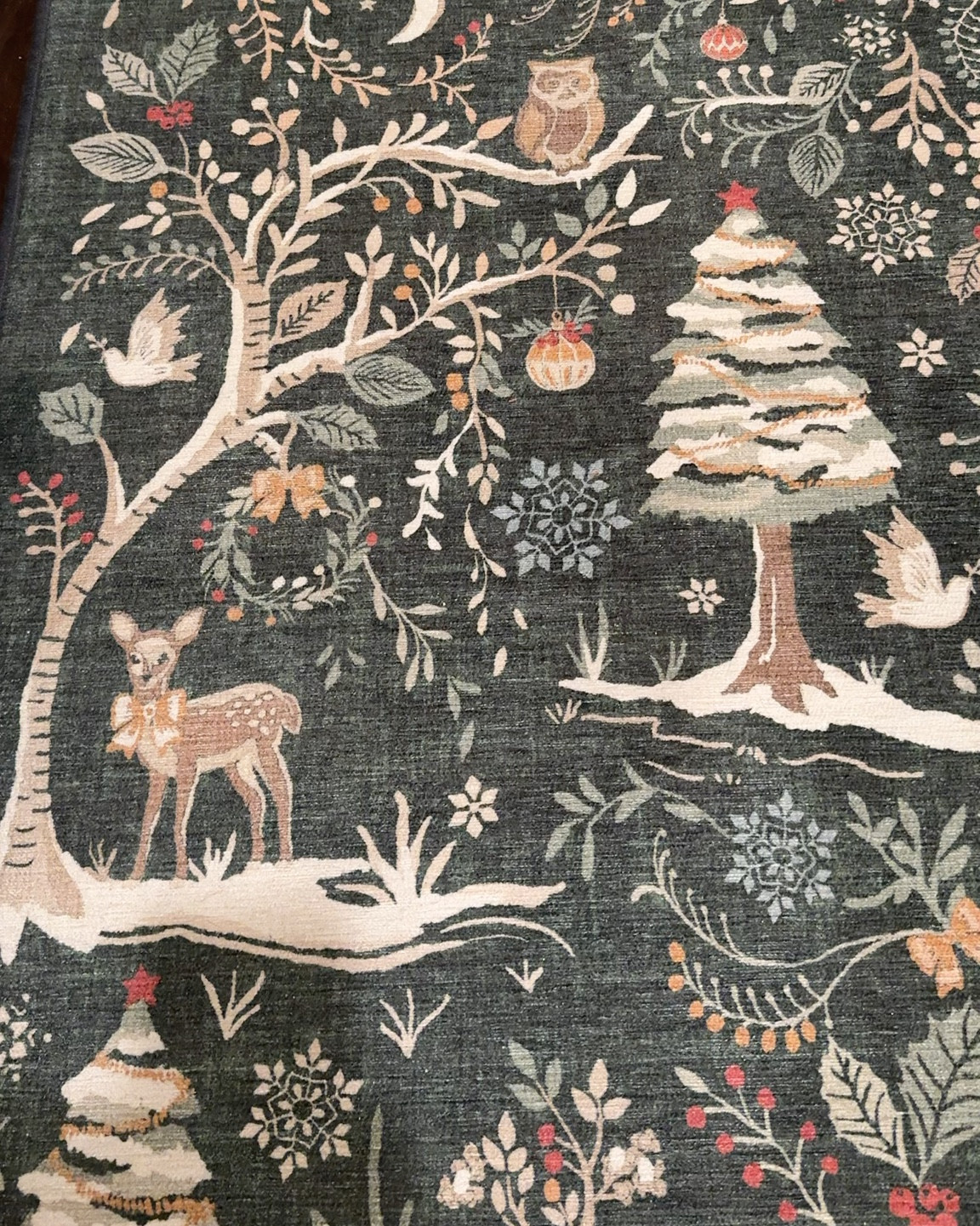 The cutest washable Ruggable rug for the holidays! I put this fun runner in my kitchen for the holiday season and I love the deep green and whimsical forest creatures on it. 

#washablerug #kitchenrug #homedecor 

#LTKHome