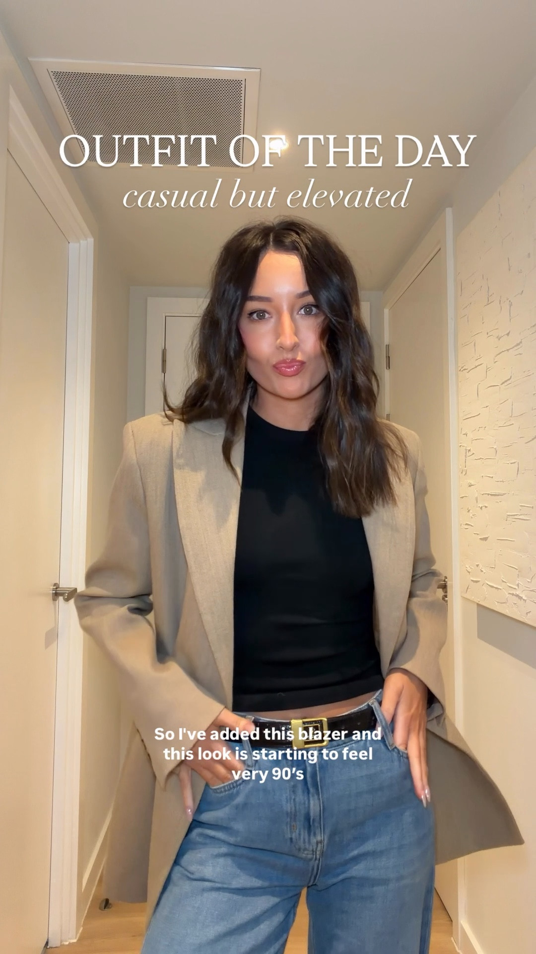 Elevating a casual base layer 👖 
I’m 5’6” and wear 👇🏼 
Blazer: XS
Jeans: UK8 Regular 
Tank: S

#LTKjeans #LTKspring #LTKstyletip