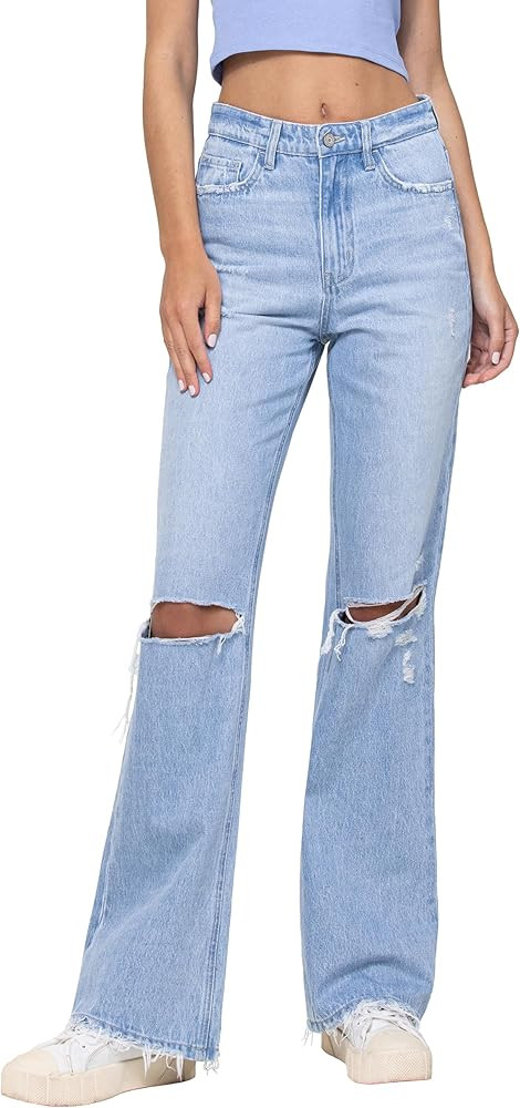 VERVET, 90'S Vintage Flare Jeans, Light Blue | Amazon (US)