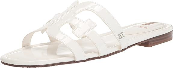 Sam Edelman Women’s Bay Classic Slide Sandal, Bright White Patent,9 | Amazon (US)