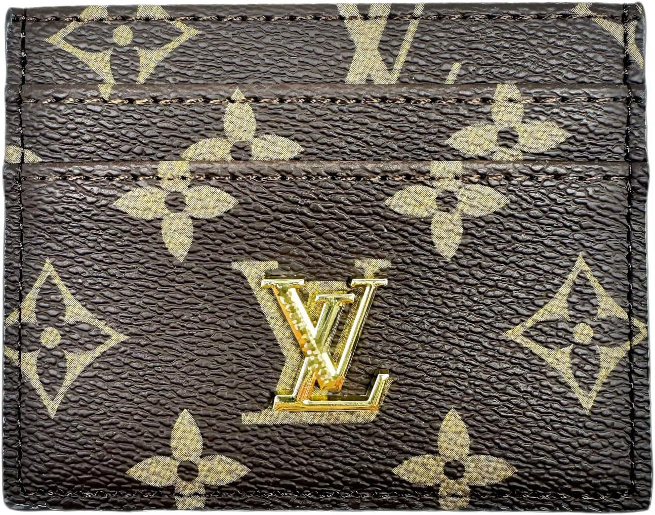 Vintage Pattern Slim Card Holder, Faux Leather Credit Card Wallet | Amazon (US)