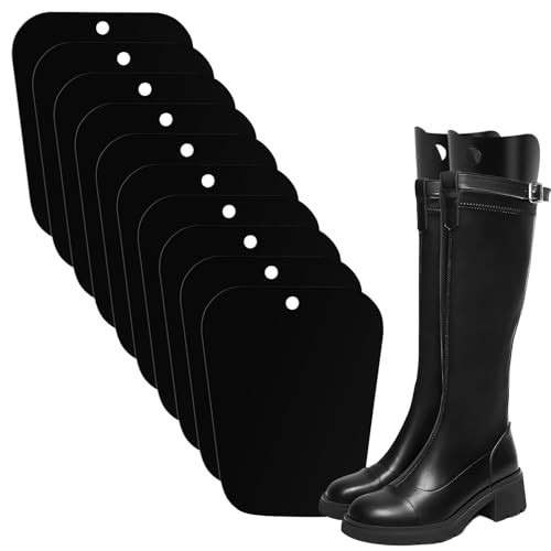 HGWNQX 10 Packs Boot Shapers, 5 Pairs 12 Inches Boot Shaper Inserts for Women and Men, Black Stand up Tall Boot Shapers Insert Boot Fillers to Keep Shape for Ankle, Mid-calf Leather and Tall Boots | Amazon (US)