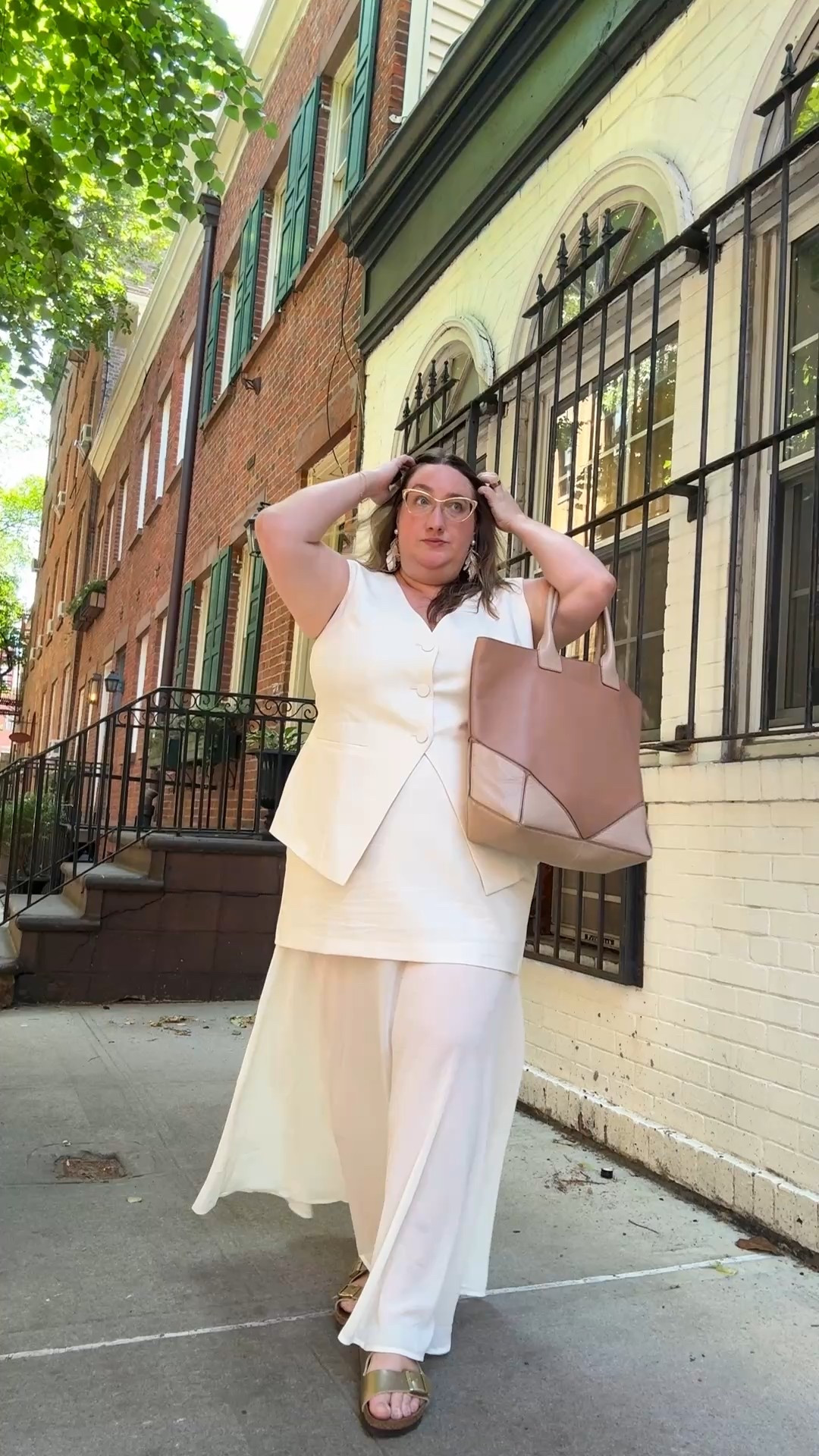 This set is SO GOOD, even in this 100° heatwave! 

Size up one in the vest if you have a full bust - there’s an adjustable detail on the back to help nip the waist in and keep it from being boxy  

#LTKPlusSize #LTKFindsUnder100 #LTKSeasonal