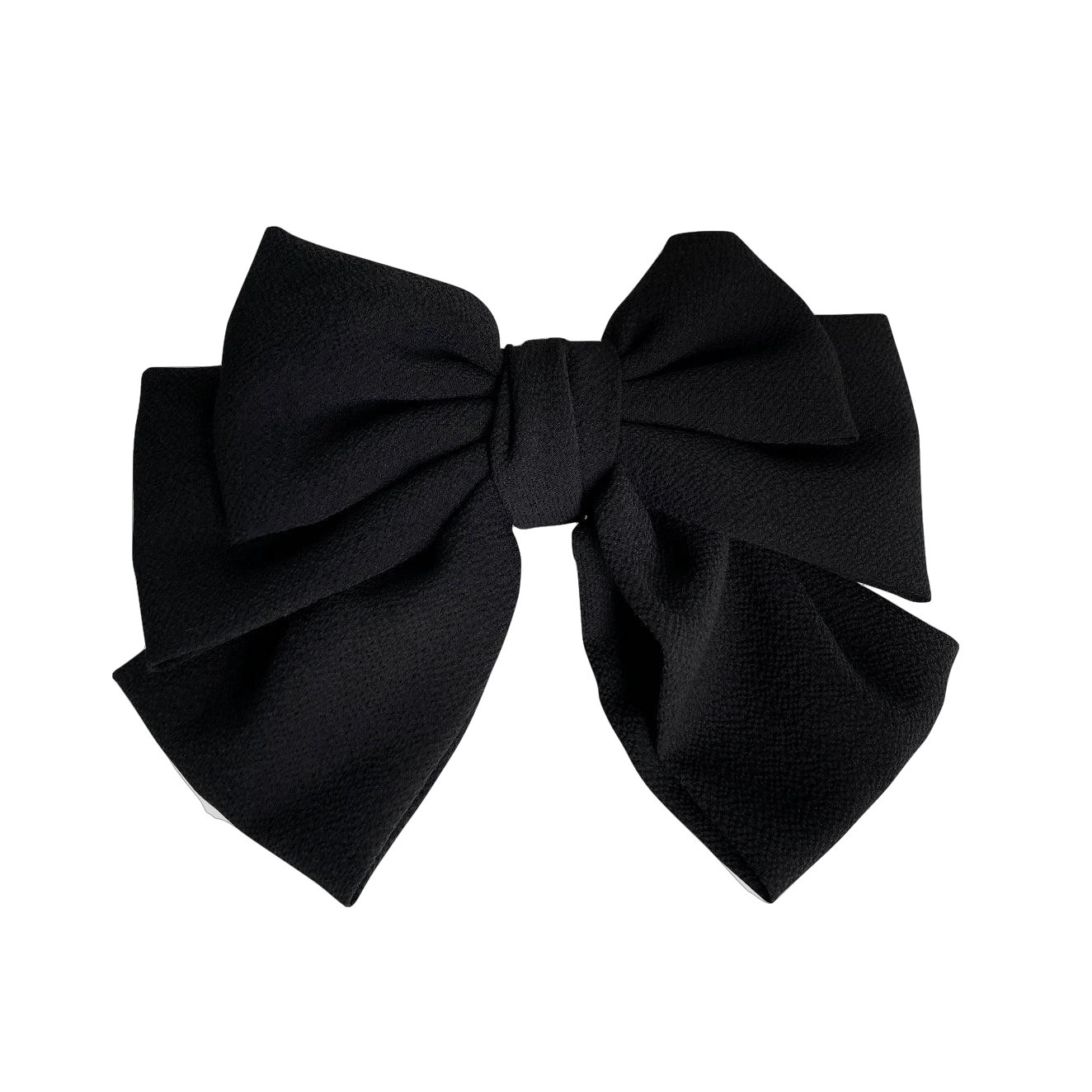 Black Double Bow Hair Clip | Seezona