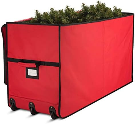 Super Rigid Rolling Christmas Tree Storage Box - Canvas Fabric with Cardboard Inserts - Opens Wide f | Amazon (US)