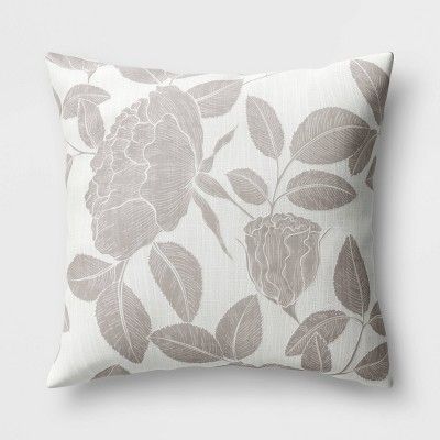 18"x18" Square Floral Throw Pillow - Threshold™ | Target