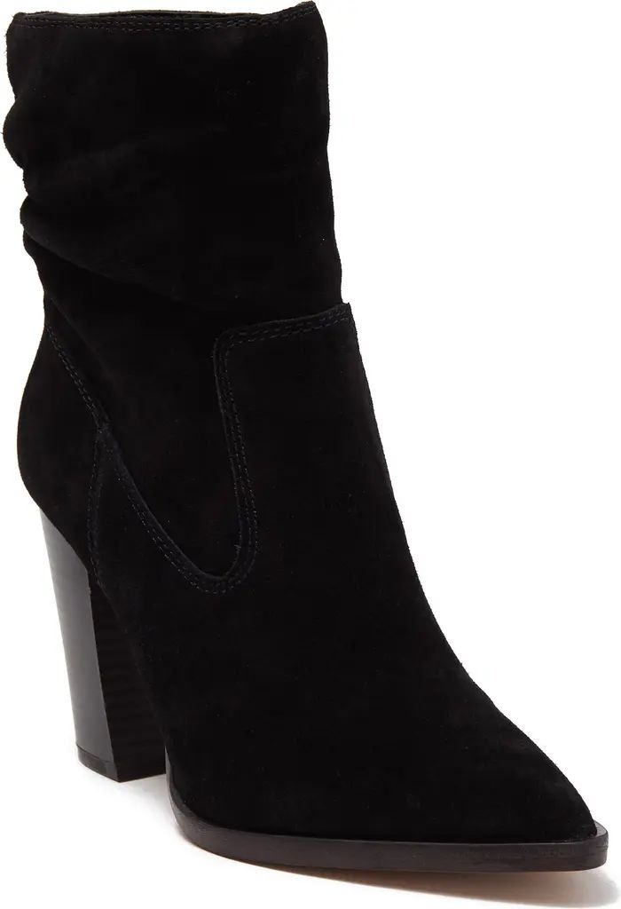 Crethana Ruched Leather Block Heel Boot | Nordstrom Rack