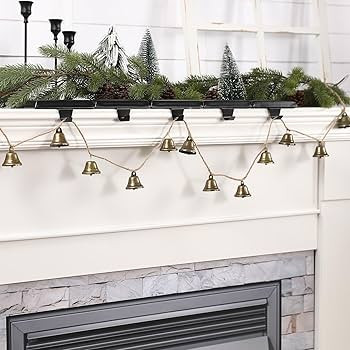 Christmas Decorations -Bells Christmas Garland-Rustic Bells Garland Banner for Christmas Tree Man... | Amazon (US)