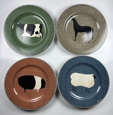 Brandon House Barnyard Animal 8" Stoneware Plates By Warren Kimble - Lot of 4 | eBay US